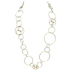 Vintage Chanel 18k Gold Hoop link Necklace