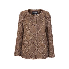CHANEL 18K$ Paris / Edinburgh CC Gripoix Buttons Leather Jacket 40 FR