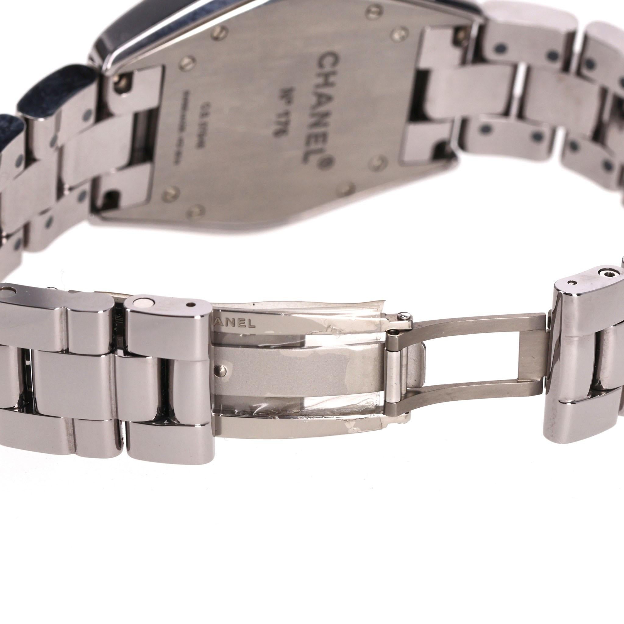 Chanel 18k Rose Gold, Ceramic & Baguette Diamond J12 Automatic Watch For Sale 5