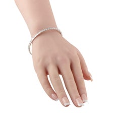 Chanel 18K White Gold 0.36ct Diamond Bangle Bracelet CC03-051526