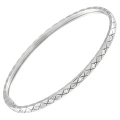 Chanel 18K White Gold 0.36ct Diamond Bangle Bracelet CC03-051526