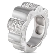 Chanel 18K White Gold 0.40ct Diamond Camellia Ring