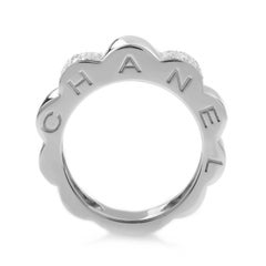 Chanel 18 Karat White Gold ~0.45 Carat Diamond Band Ring