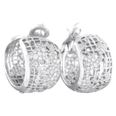Chanel 18K White Gold 2.0ct Diamond Earrings CH08-031126