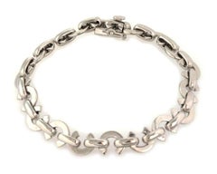 Chanel 18k White Gold C Link Bracelet
