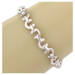 Chanel 18k White Gold C Link Bracelet