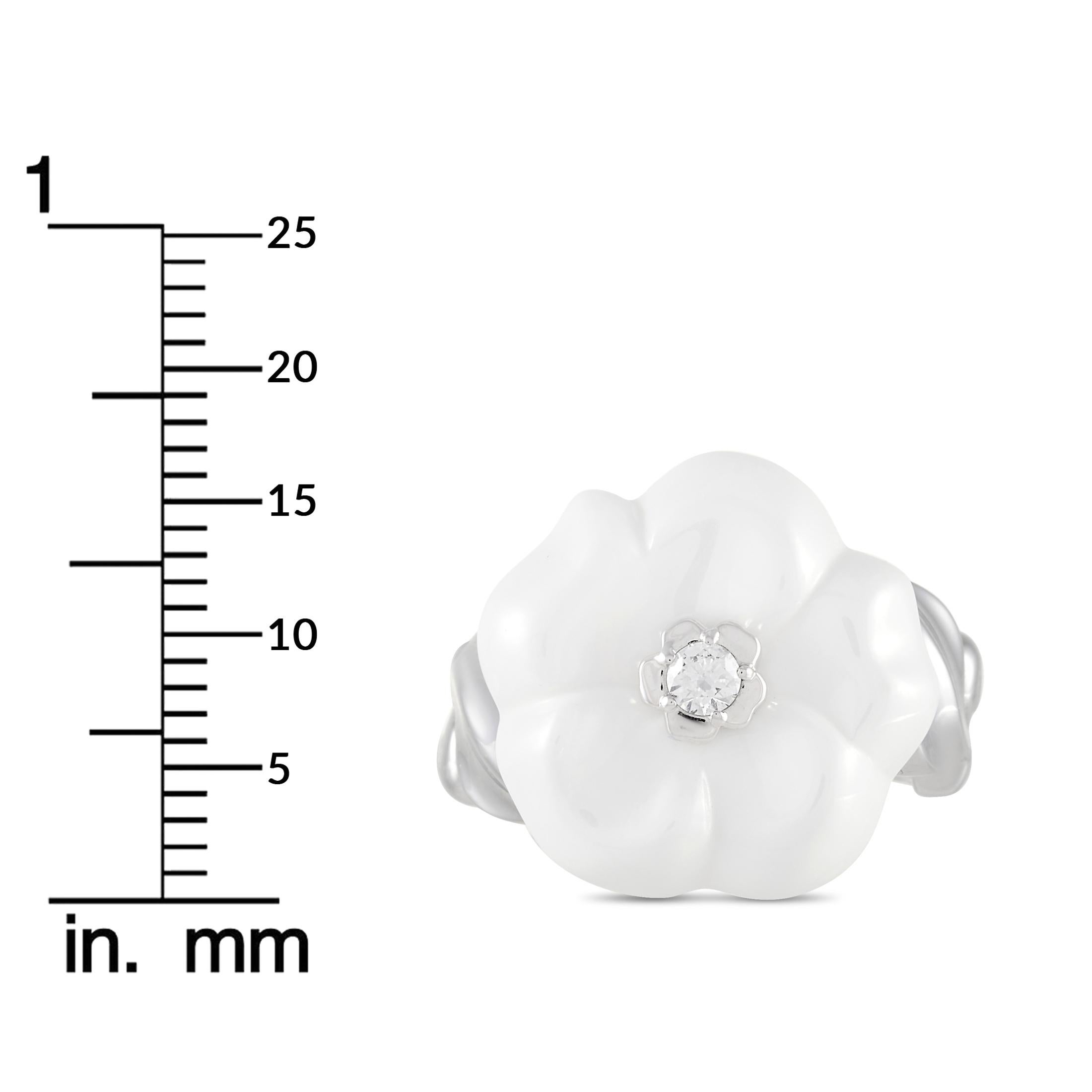 chanel flower diamond ring