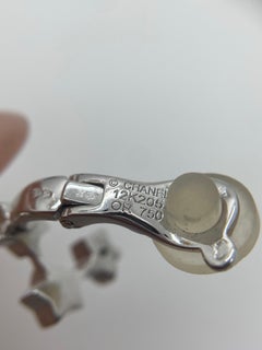 CHANEL 18K White Gold Comète Diamond Star Cascade Single Drop Earring