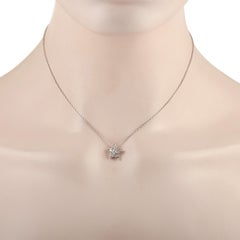 Chanel 18k White Gold Diamond Star Pendant Necklace