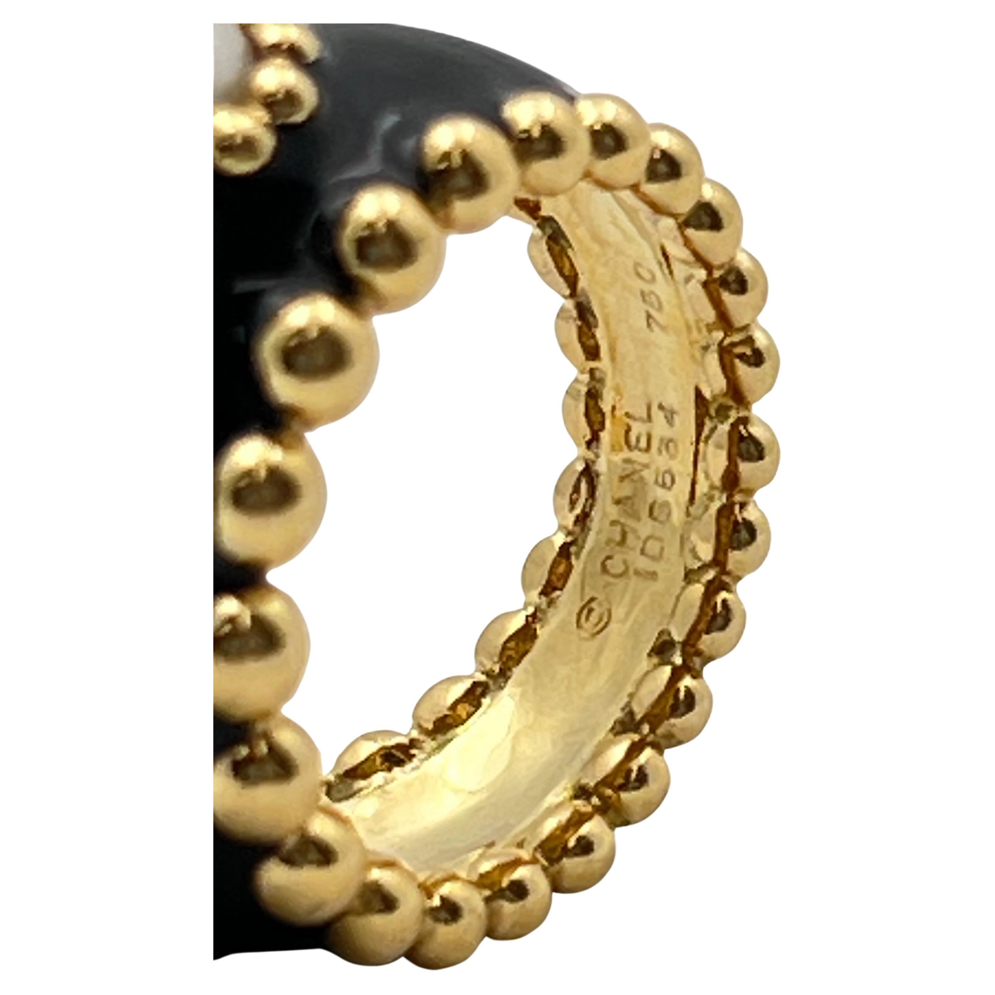 chanel ring black