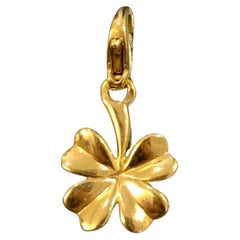 Chanel 18K Yellow Gold Clover Pendant