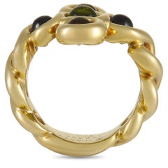 Chanel 18K Yellow Gold Multicolor Gemstone Ring