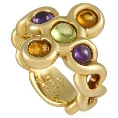 Chanel 18K Yellow Gold Multicolor Gemstone Ring