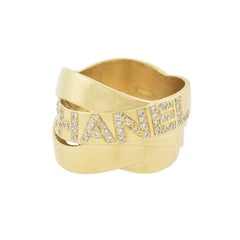 Chanel 18 Karat Gold Diamond "Bolduc" Ring
