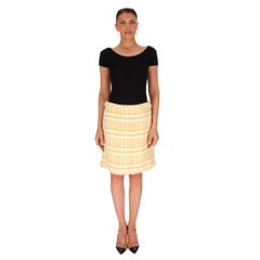 Chanel 18P Cotton & Wool Blend Boucle Tweed Skirt