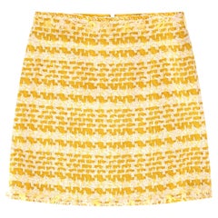 Chanel 18P Cotton & Wool Blend Boucle Tweed Skirt