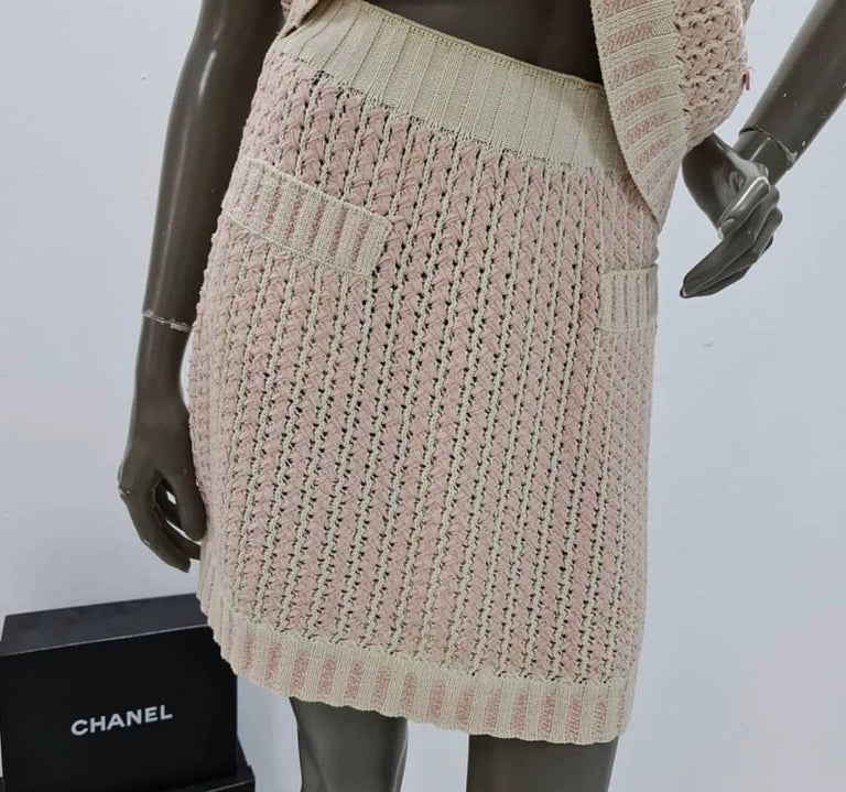 chanel knit skirt set