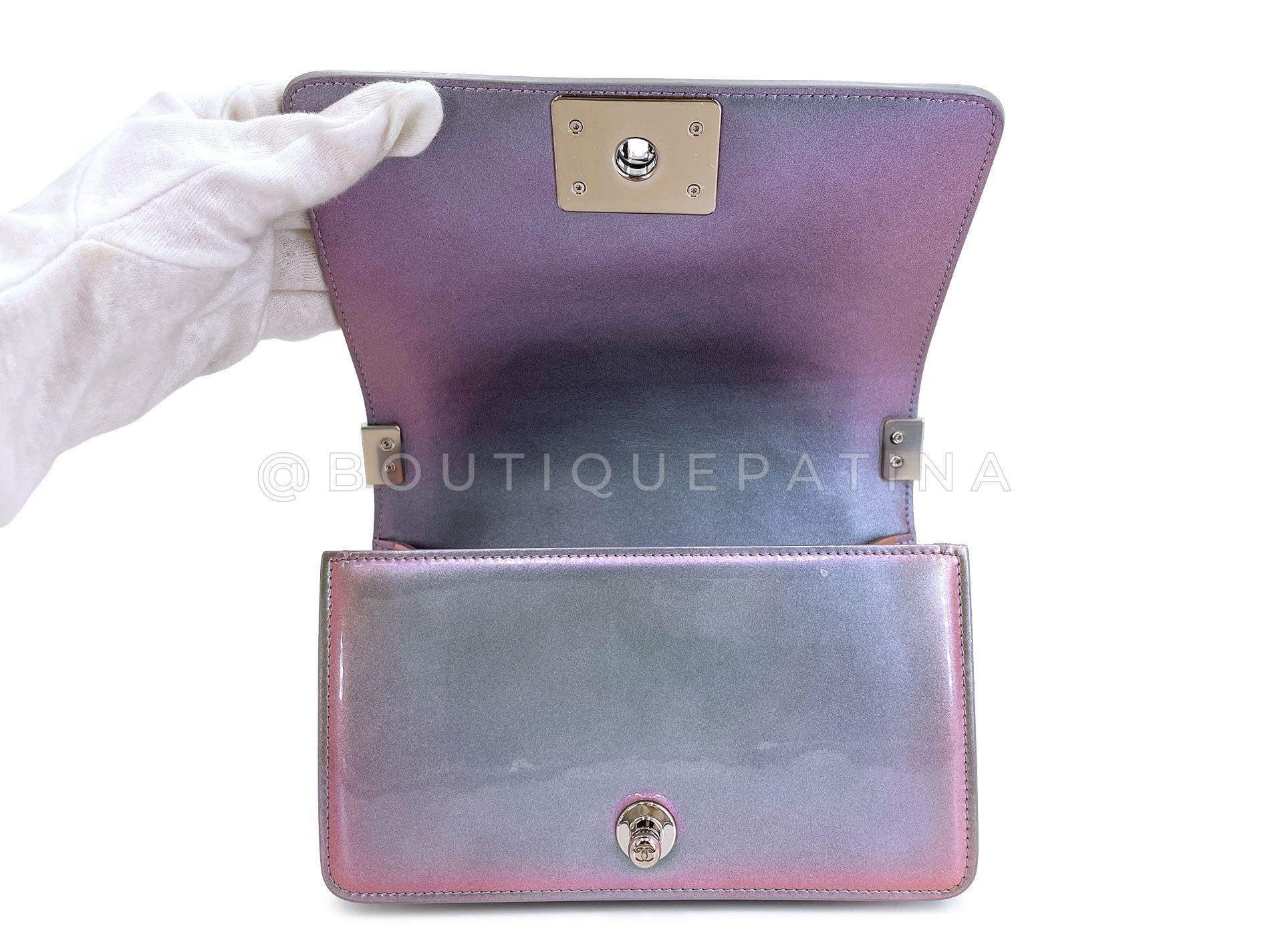 Chanel 18S Purple Mermaid Iridescent Water Boy Flap Bag Small  67038 5