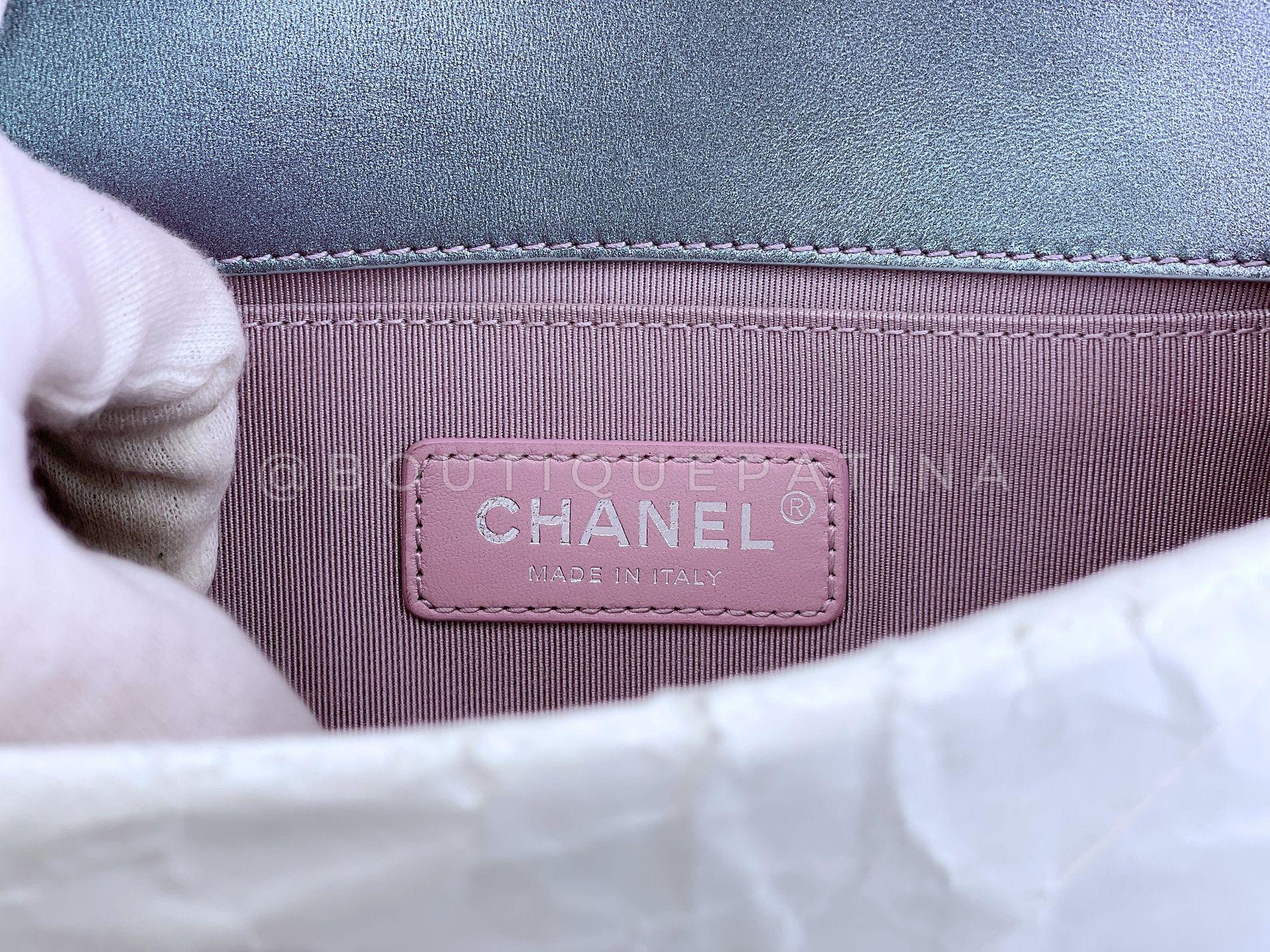 Chanel 18S Purple Mermaid Iridescent Water Boy Flap Bag Small  67038 8