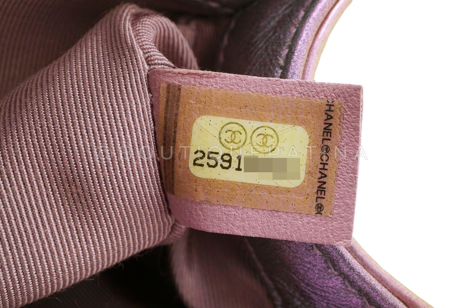 Chanel 18S Purple Mermaid Iridescent Water Boy Flap Bag Small  67038 9
