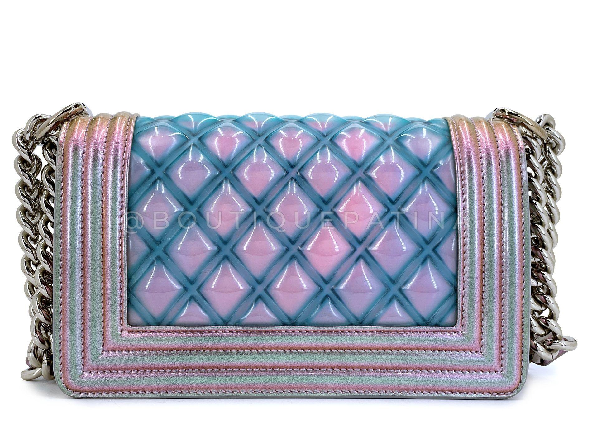Chanel 18S Purple Mermaid Iridescent Water Boy Flap Bag Small  67038 1