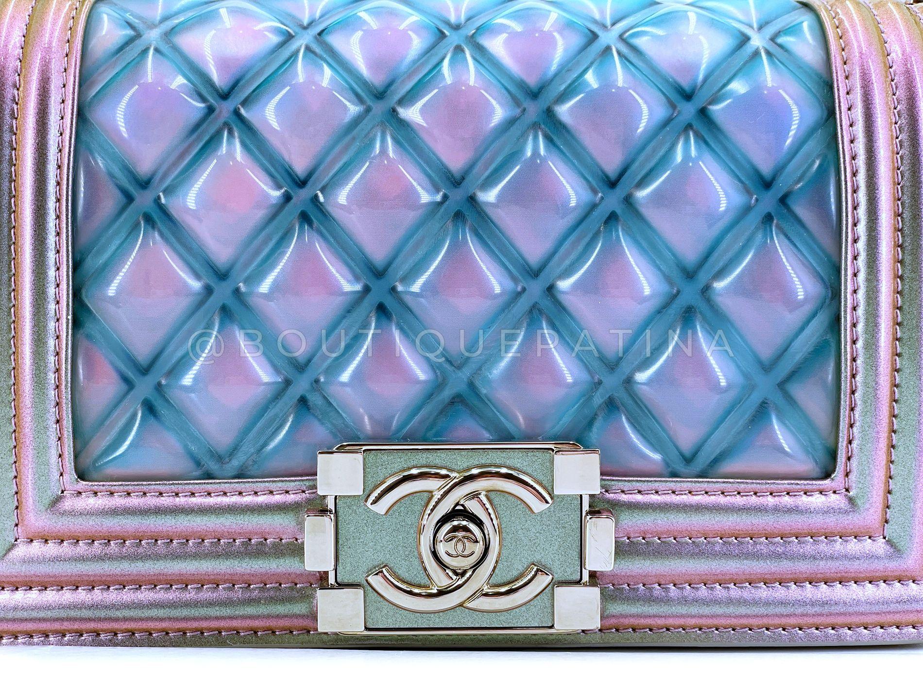 Chanel 18S Purple Mermaid Iridescent Water Boy Flap Bag Small  67038 4