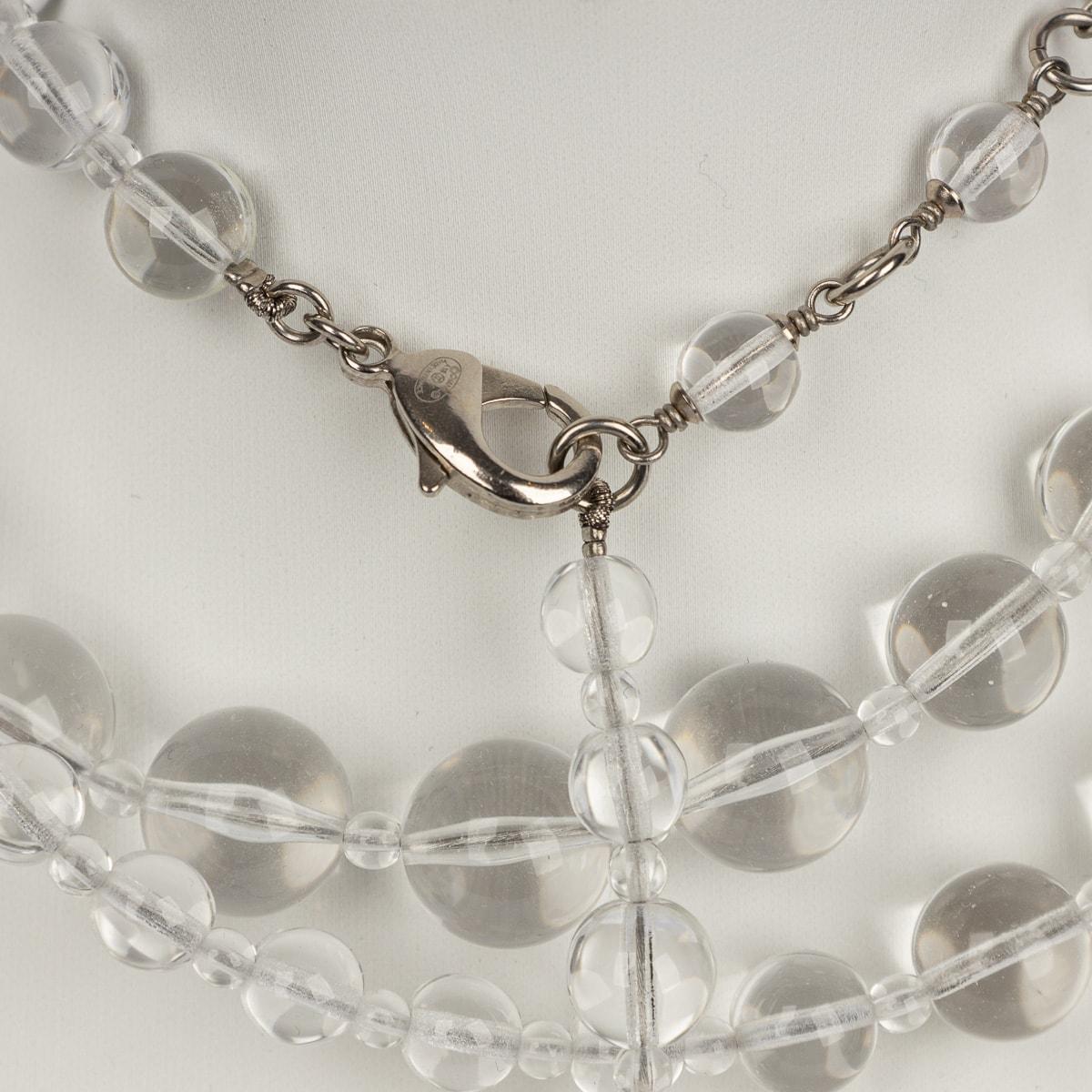 Other Chanel 18S Transparent Crystal Bead CC Logo Teardrop Necklace / Belt