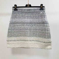 Chanel 18S Waterfall Asymmetrical Knit Tank Top Mini Skirt Set