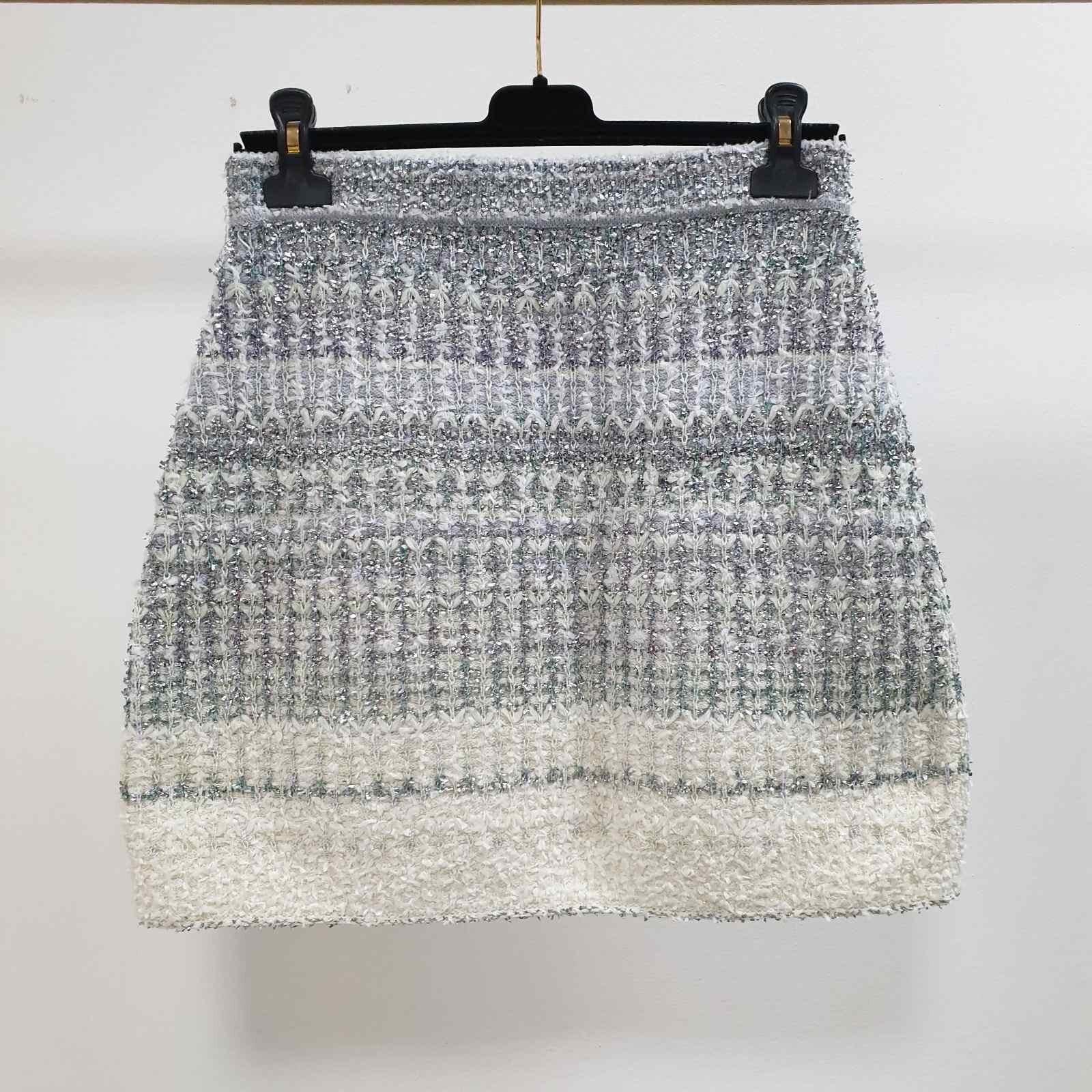 Chanel 18S Waterfall Asymmetrical Knit Tank Top Mini Skirt Set 5
