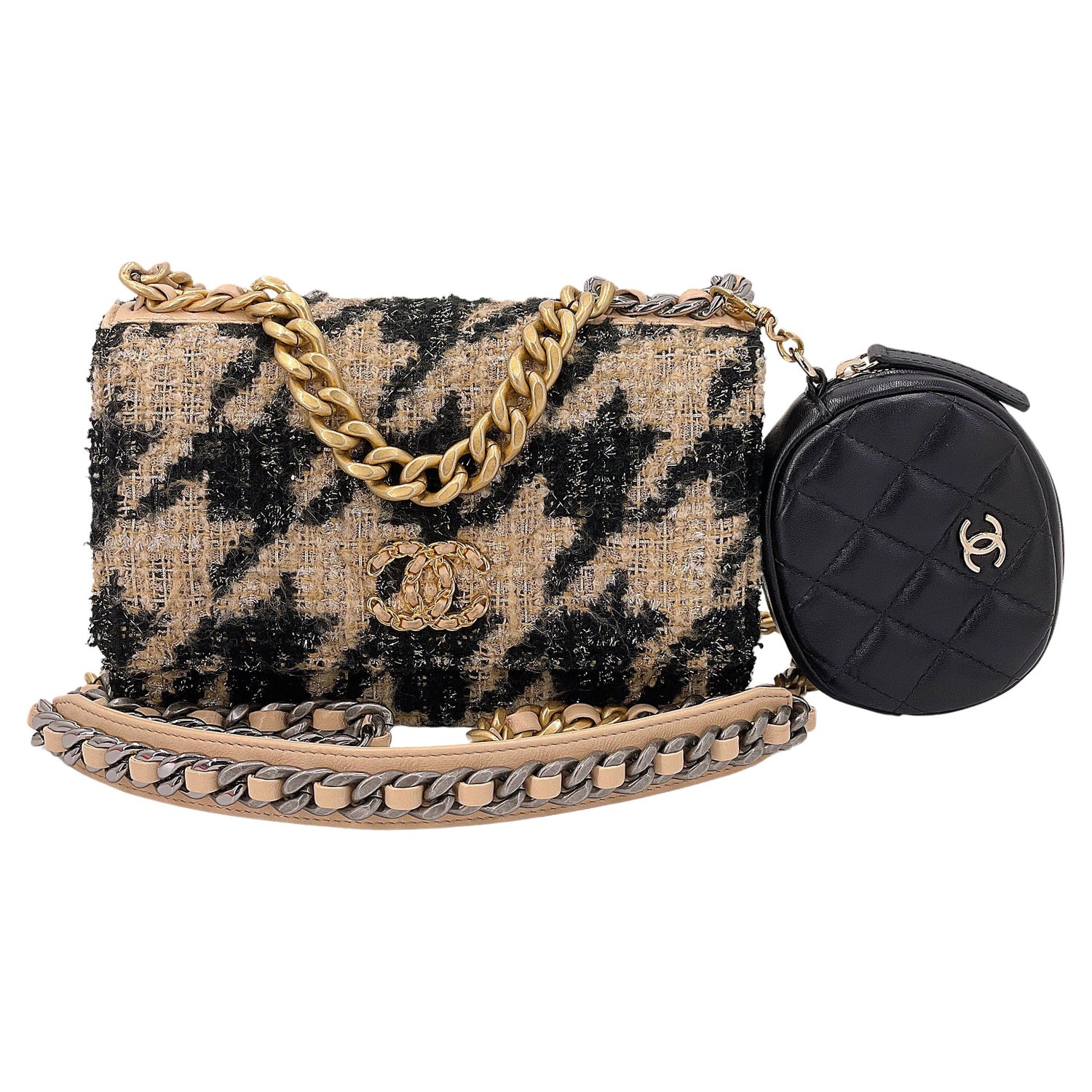 Chanel 19 Houndstooth Bag - 3 For Sale on 1stDibs