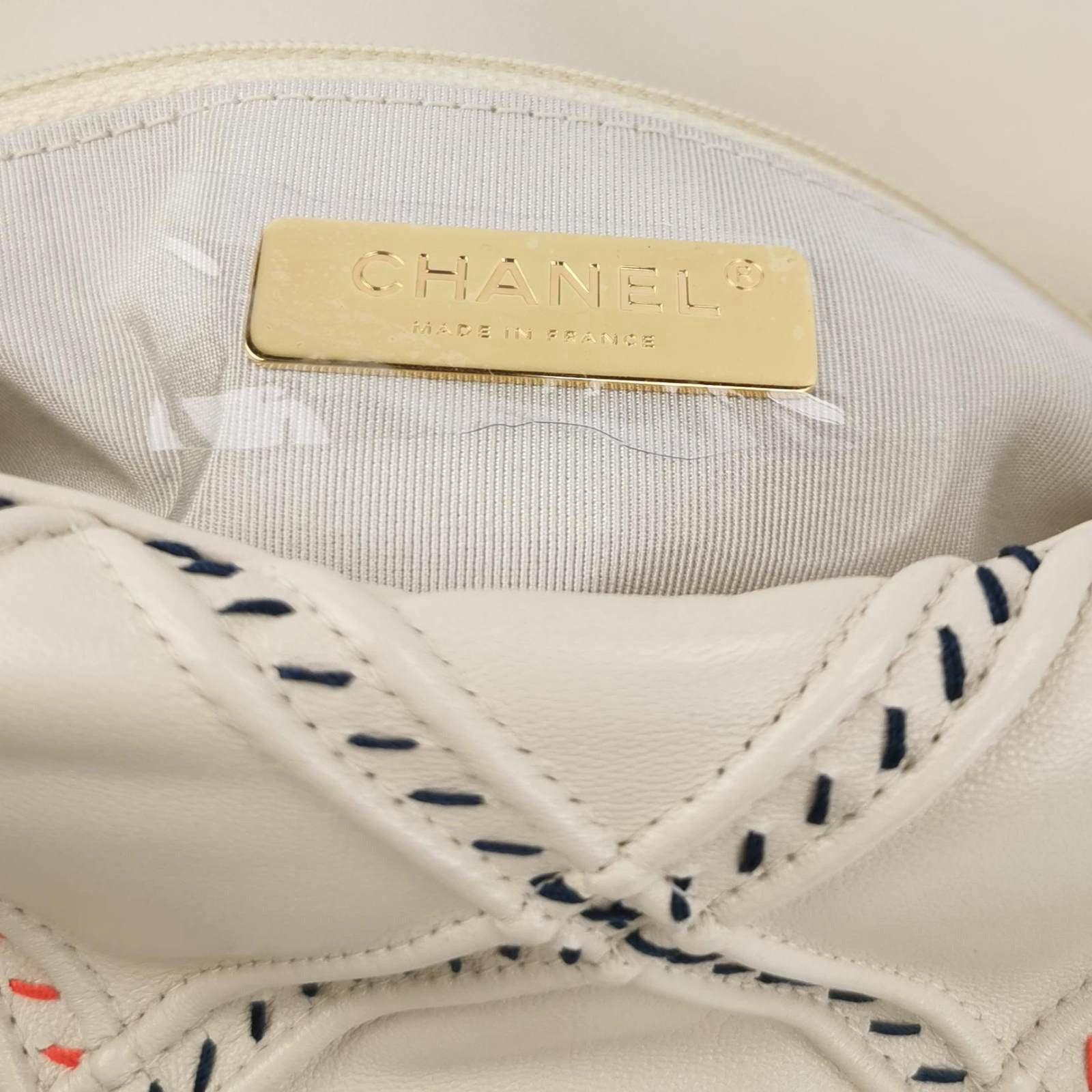 Chanel 19 Bag 2021 Cream White Wild Stitch 3