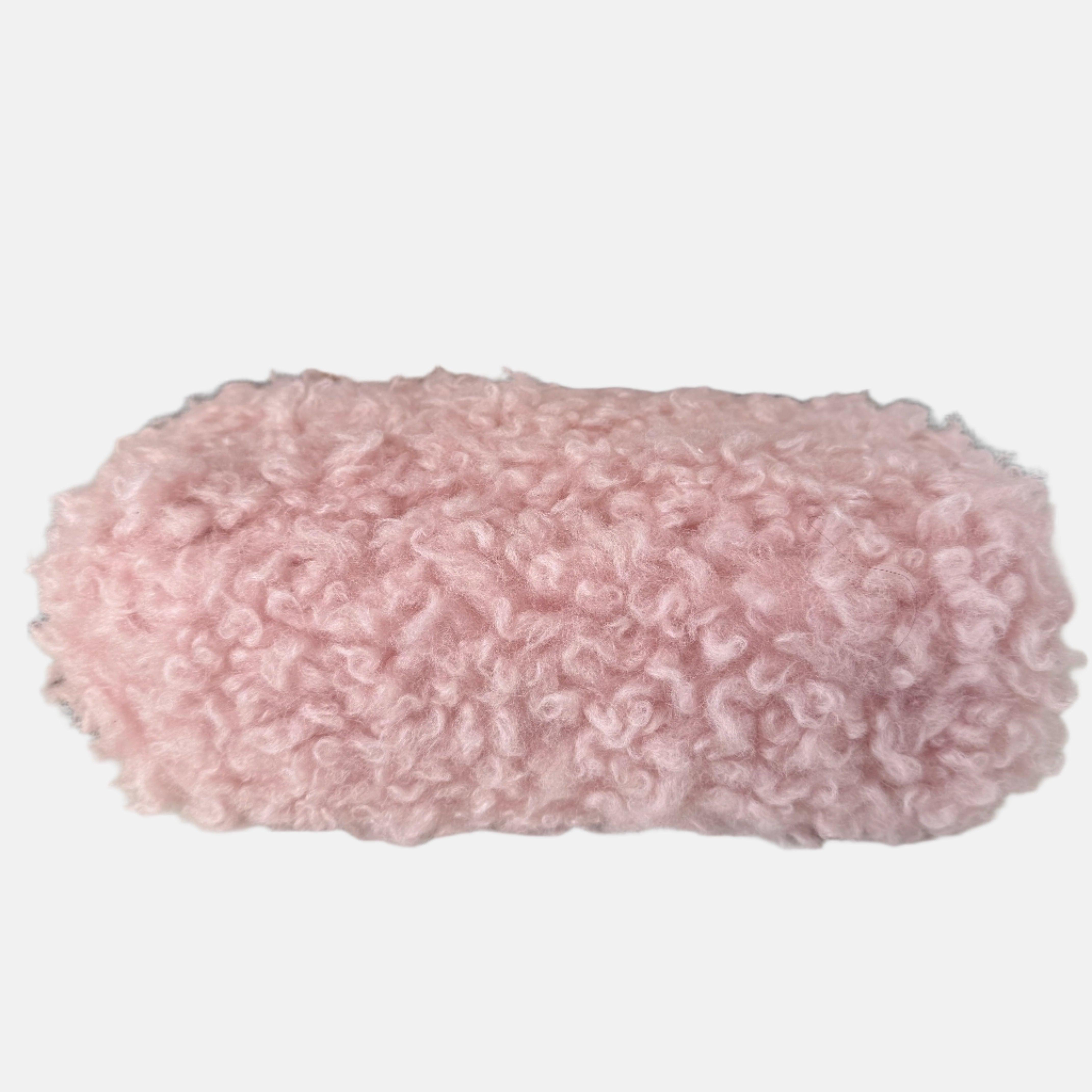 Chanel 19 Bag 2021 Small Pink Shearling Flap Bag In Excellent Condition For Sale In AUBERVILLIERS, FR