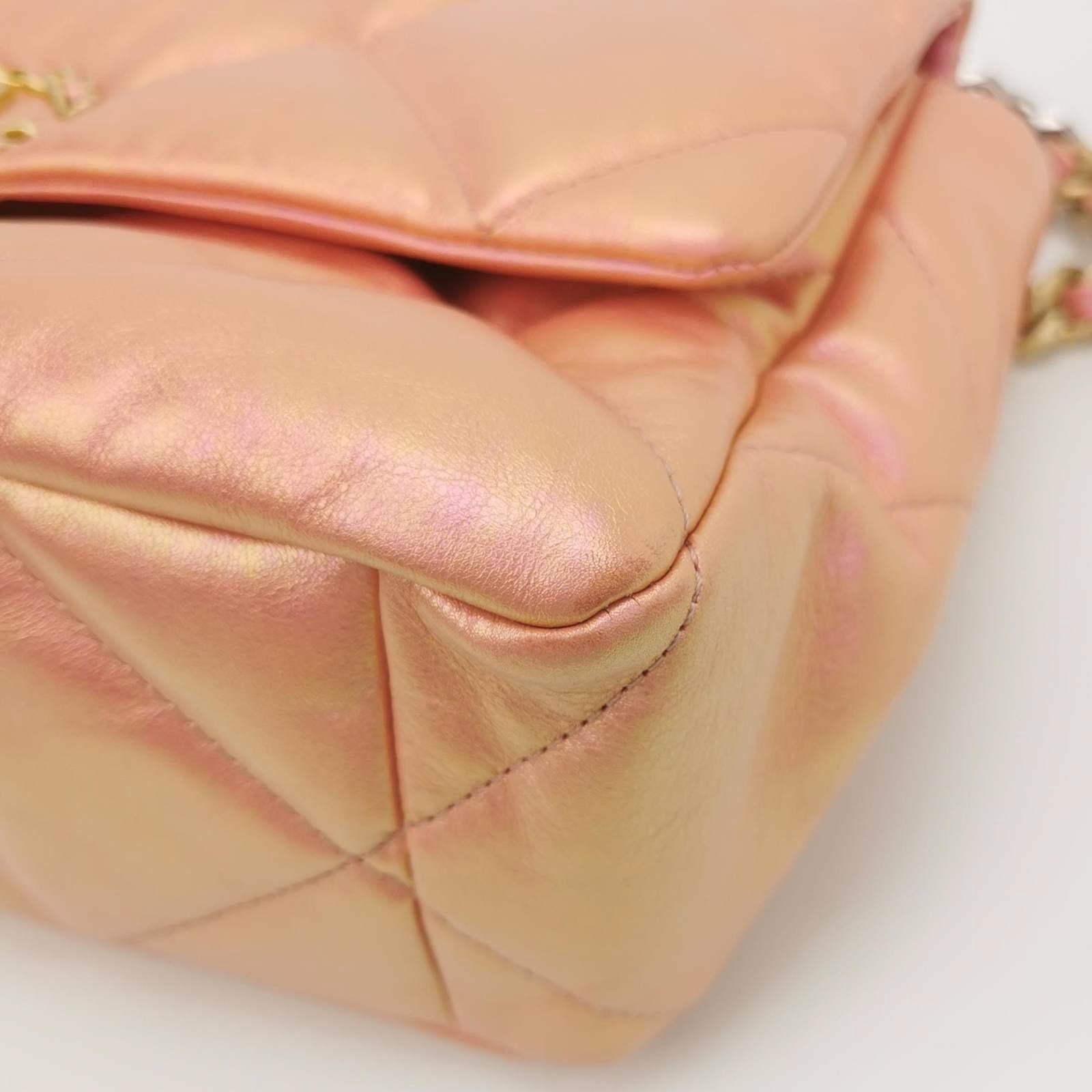 Chanel 19 Bag Medium Iridescent Pink Crossbody Bag 6