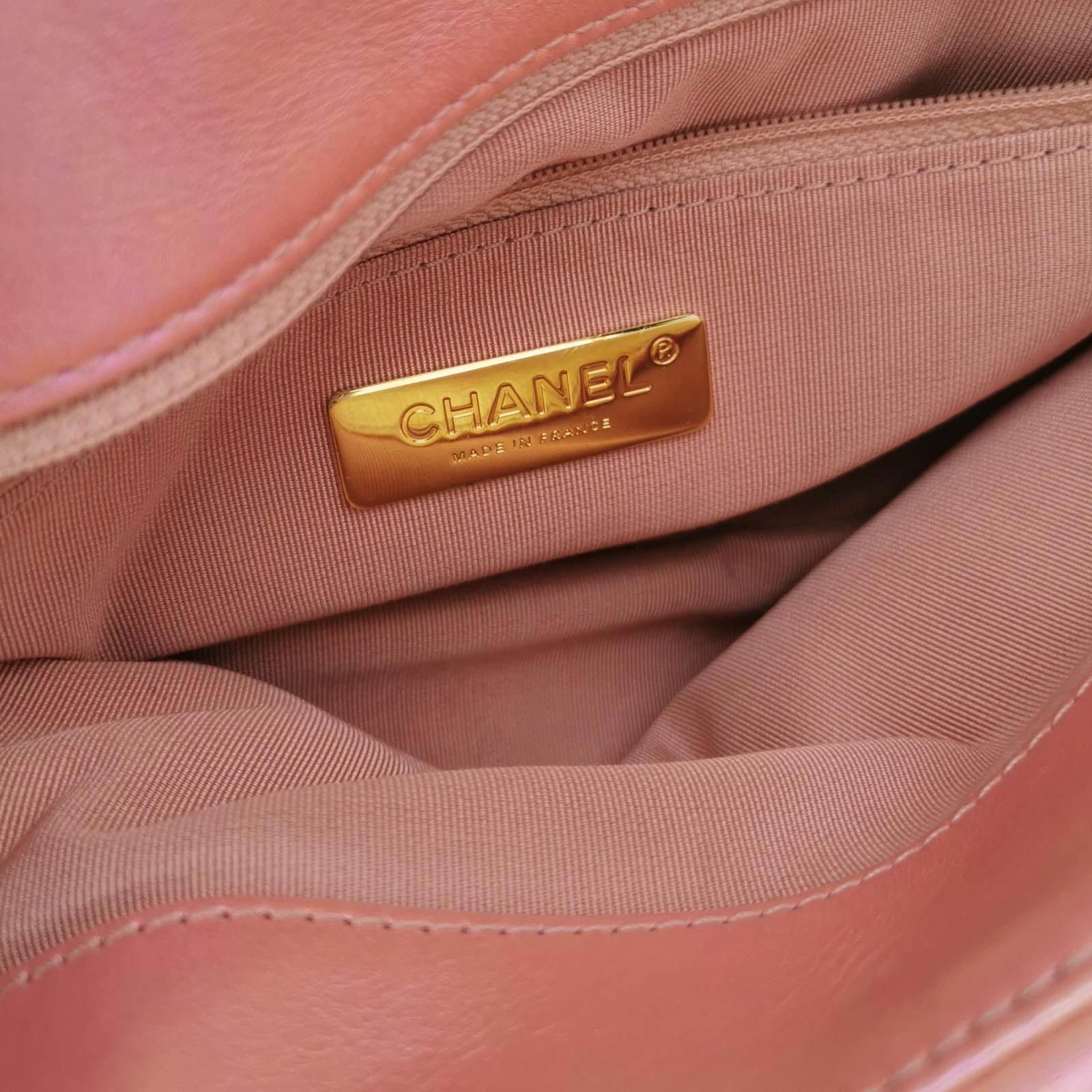 Chanel 19 Bag Medium Iridescent Pink Crossbody Bag 3
