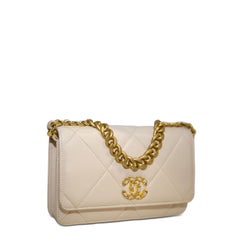 Chanel 19 Beige Wallet On Chain
