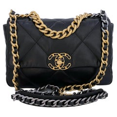 Chanel 19 Black Medium Flap Bag 65470