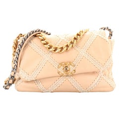 Chanel 19 Flap Bag Crochet Quilted Calfskin Large