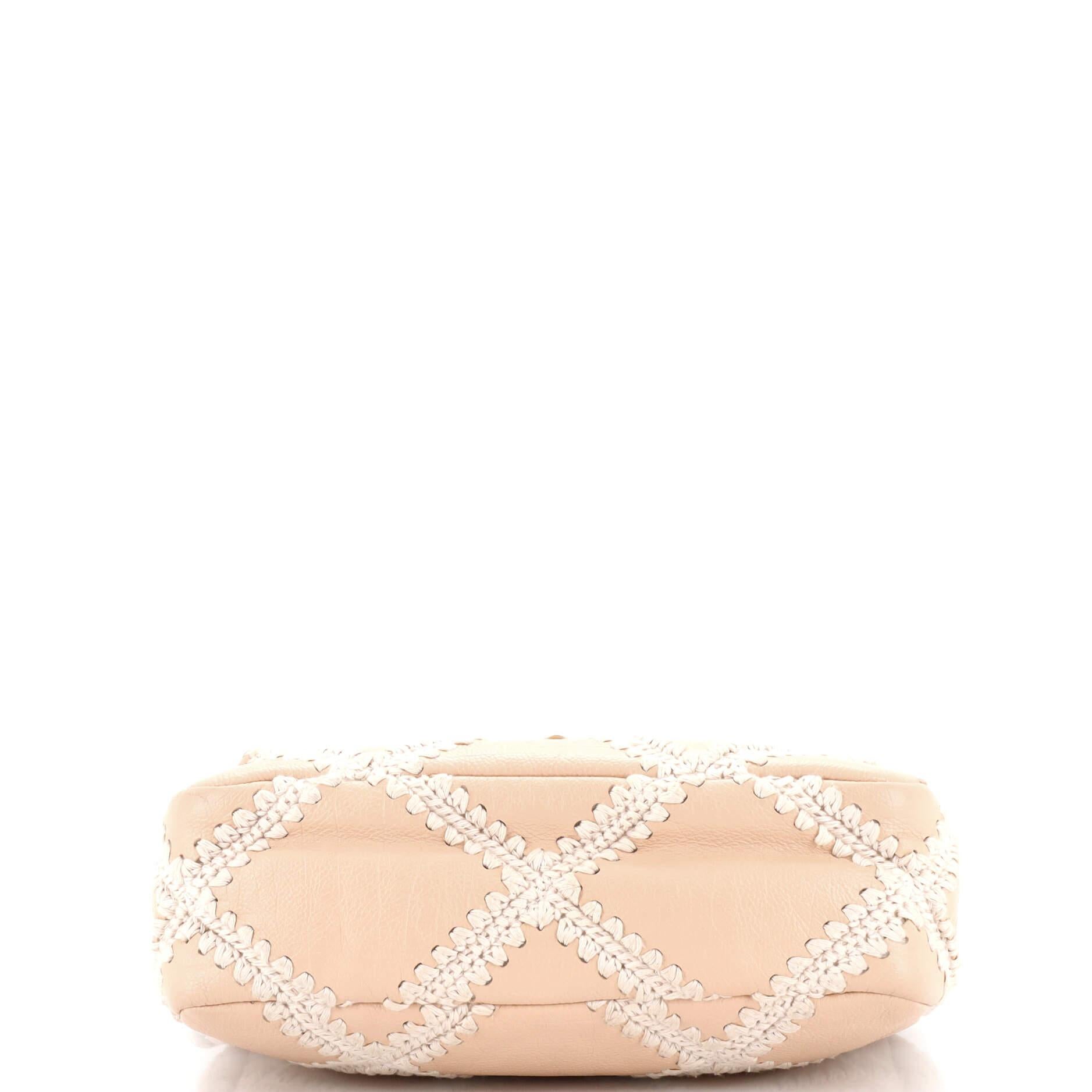 Chanel 19 Flap Bag Crochet Quilted Calfskin Medium For Sale 1