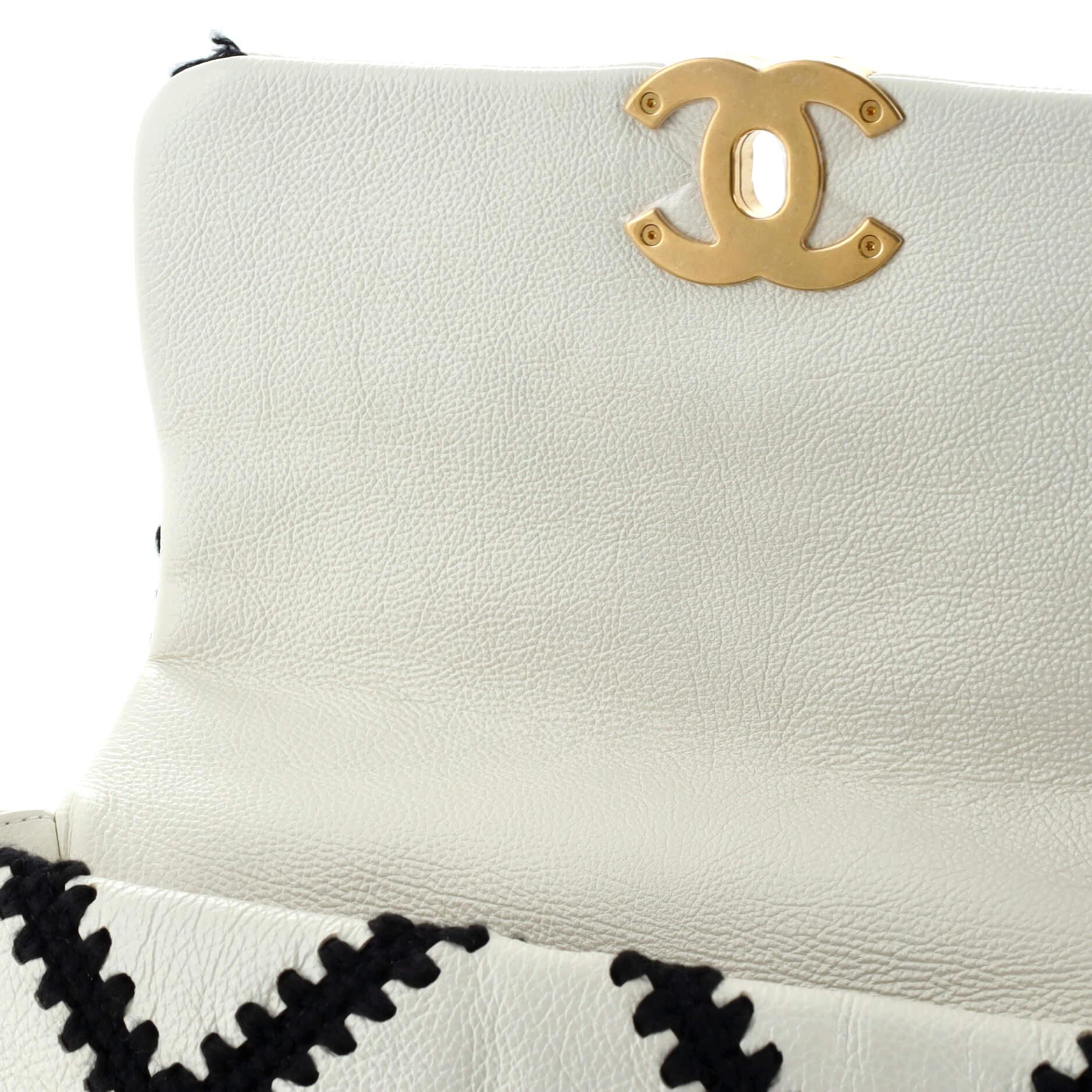 Chanel 19 Flap Bag Crochet Quilted Calfskin Medium 3