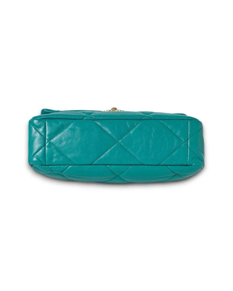 Chanel 19 Flap Bag Grande Turquesa en venta 2