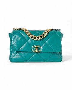 Chanel 19 Flap Bag Large Turquoise