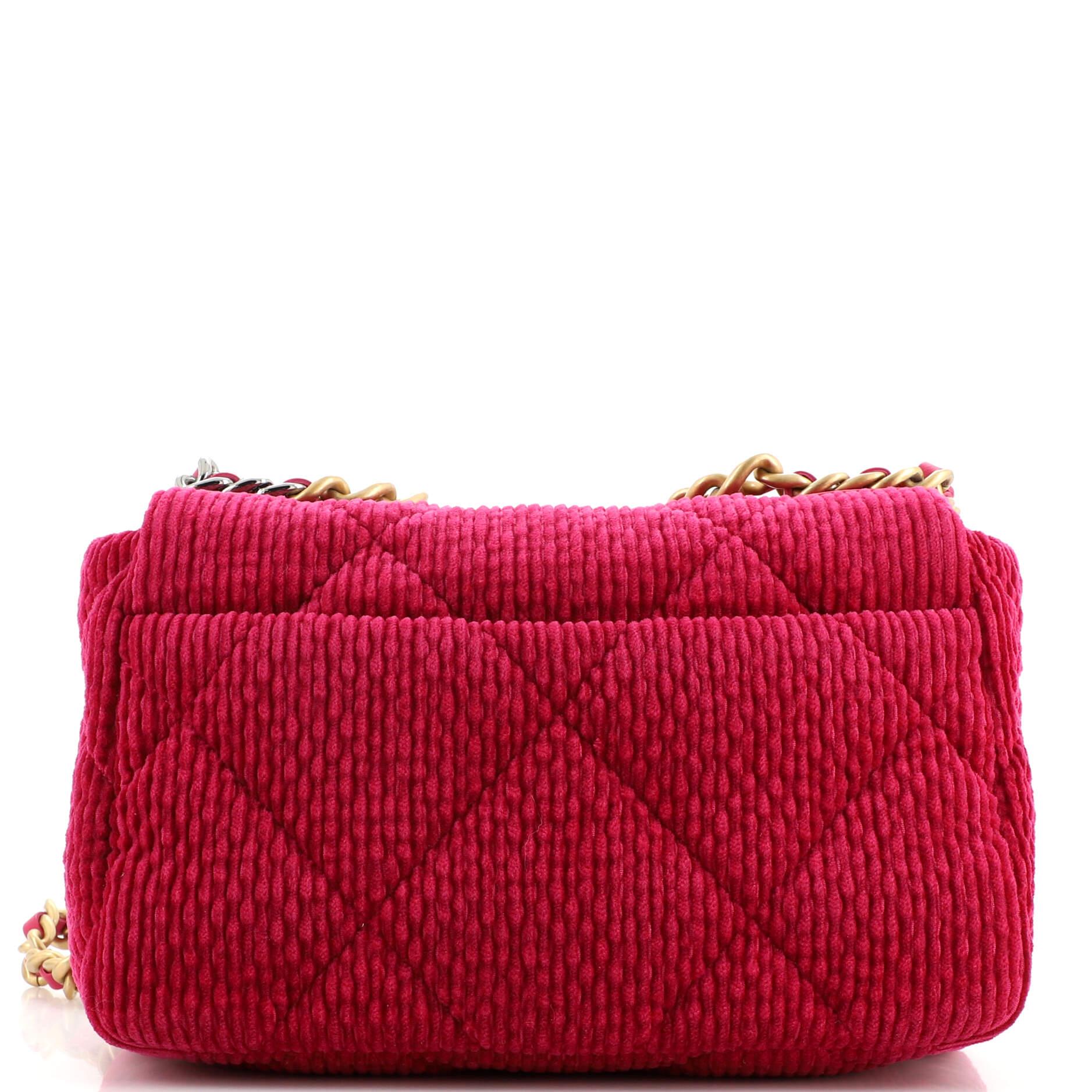 Women's or Men's Chanel 19 Flap Bag Quilted Corduroy Medium