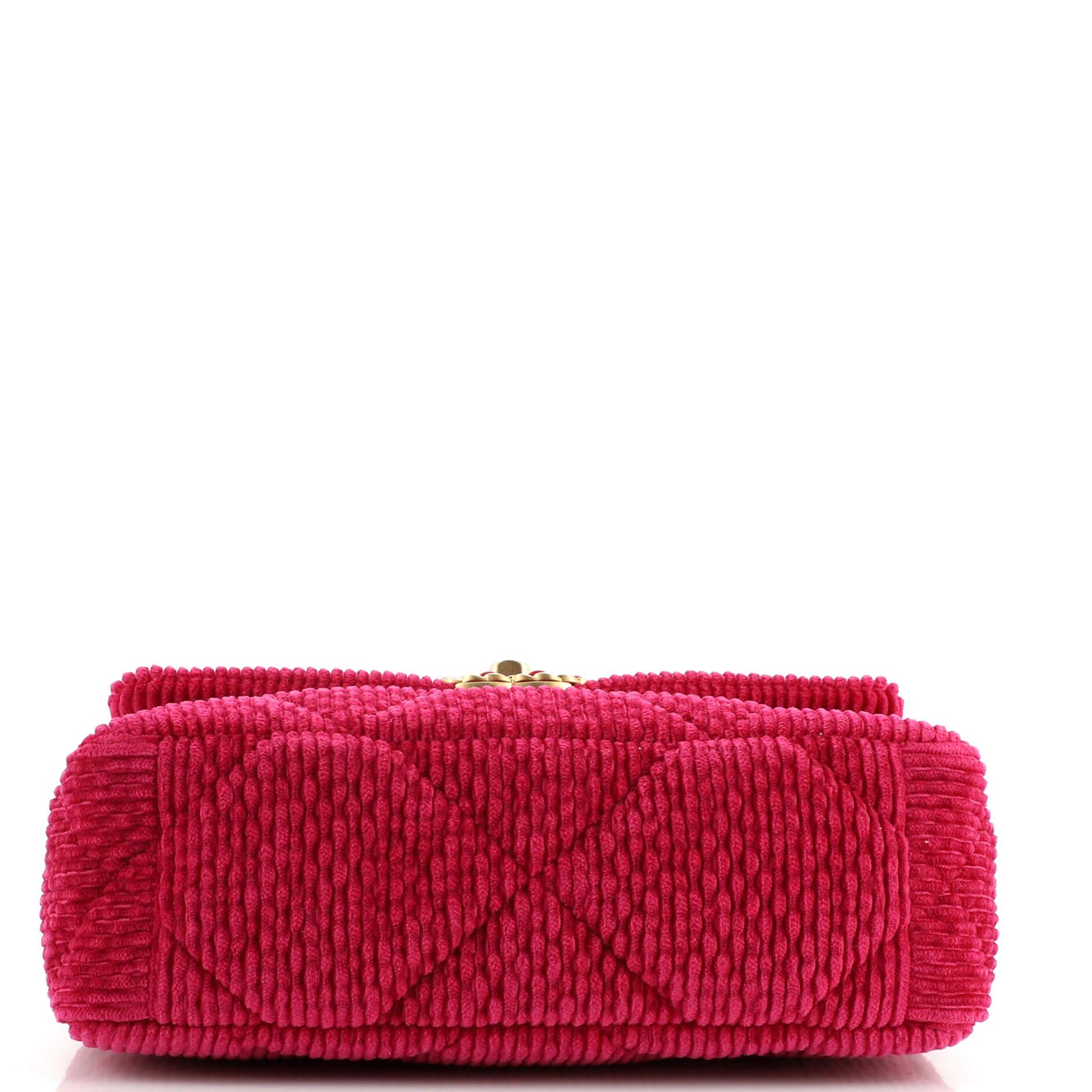 Chanel 19 Flap Bag Quilted Corduroy Medium 1