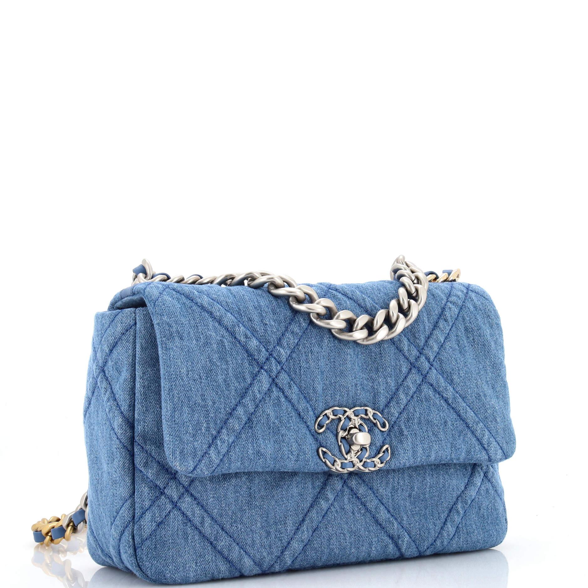 chanel denim 19 flap bag