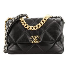 Chanel 19 Flap Bag Quilted Goatskin Large