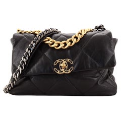 Chanel Goatskin Bag - 19 For Sale on 1stDibs  goatskin flap bag, chanel 19  goatskin, chanel goatskin flap bag