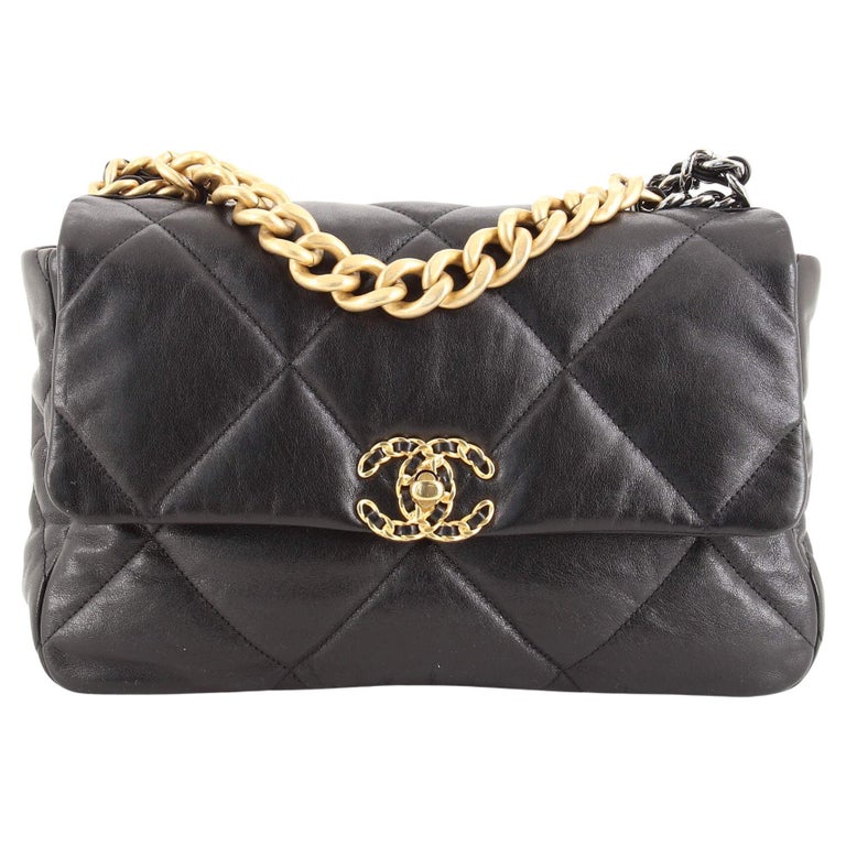 Chanel 19 Flap Bag Quilted Goatskin Maxi at 1stDibs  goatskin quilted  medium 19 flap, chanel goatskin quilted medium 19 flap, chanel 19 flap bag  quilted lambskin medium