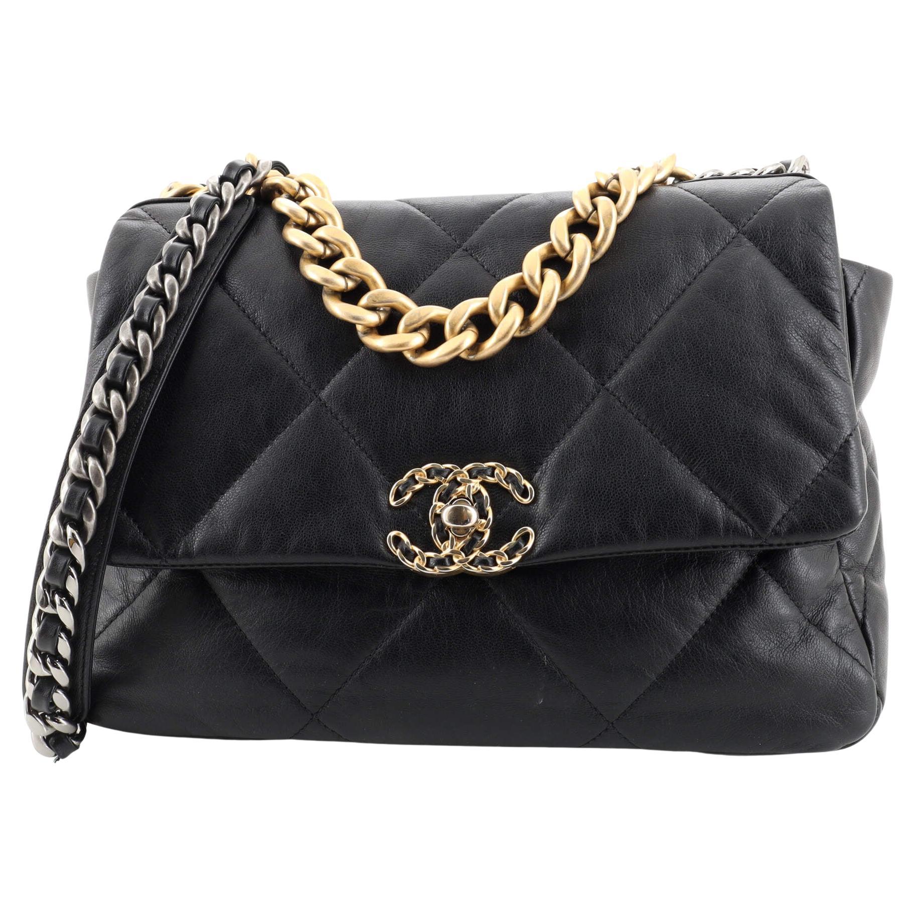 Chanel 19 Flap Bag Quilted Leather Medium at 1stDibs