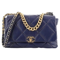 Chanel 19 Flap Bag Quilted Goatskin Maxi