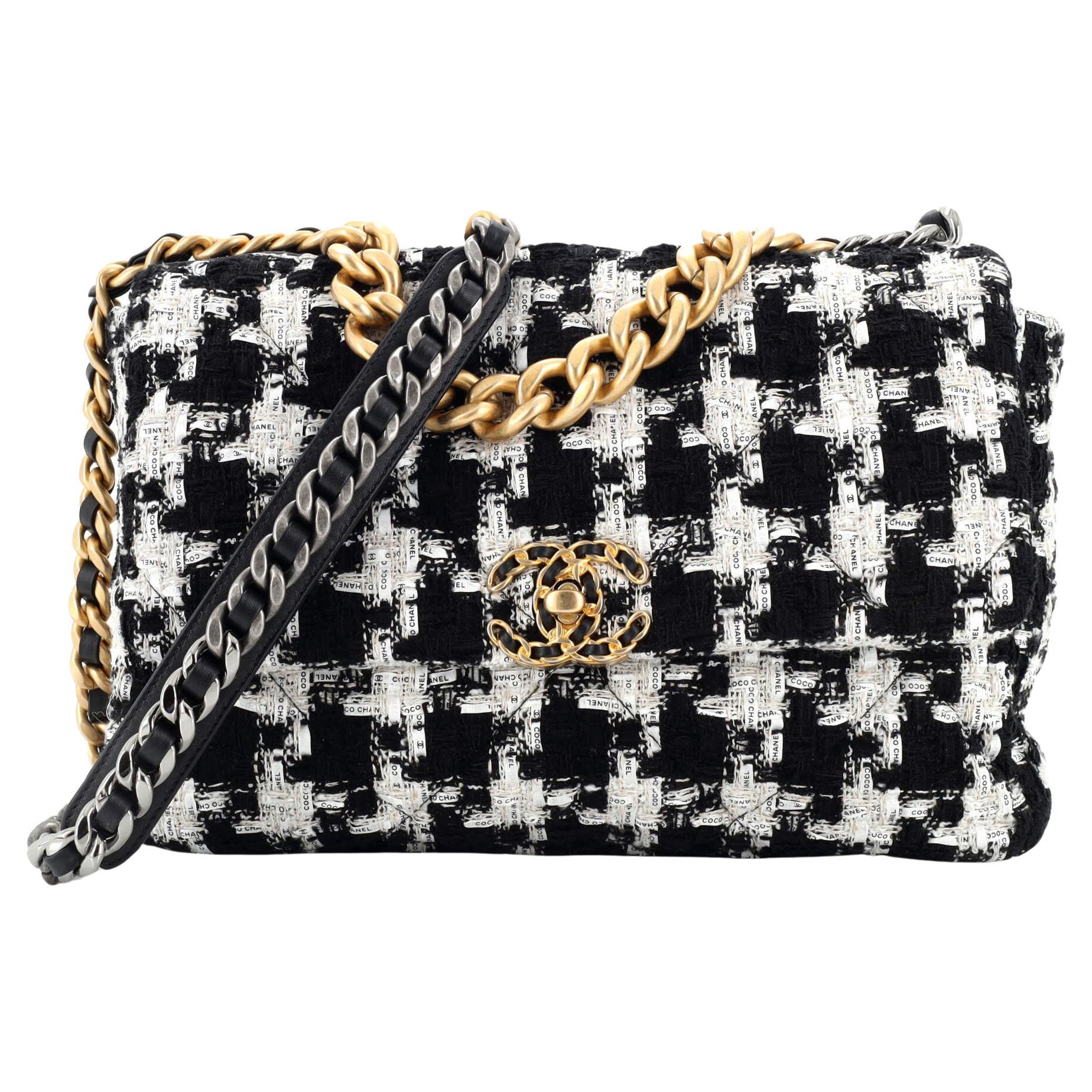 Chanel Houndstooth Tweed Bag - 6 For Sale on 1stDibs